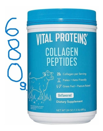 Imagen 1 de 4 de Vital Proteins Collagen Peptides, Colágeno 680 G.