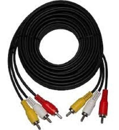 Cable 3 Rca Audio Vídeo Longitud 15 Metros Tv Blue Ray Deco