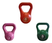 Comprar Set 3 Pesas Rusas 2 Kg 4 Kg 8 Kg Kettlebel Bsfit Fitness Gym Color Rosa\u002Fnaranja\u002Fverde