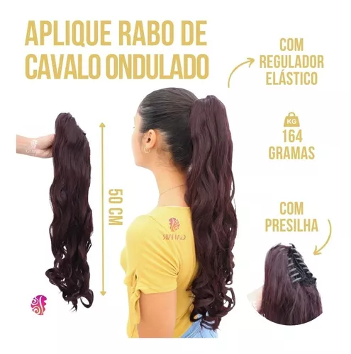 Cabelo rabo cavalo loiro com piranha