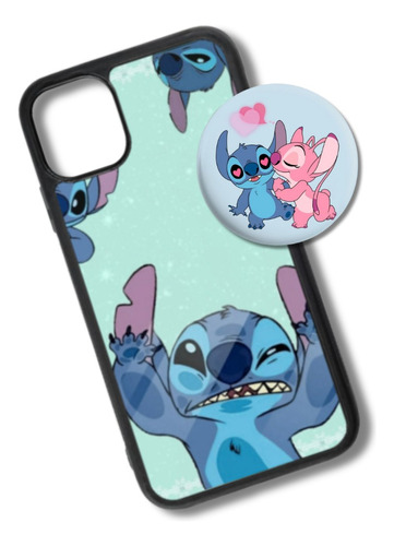 Pack Carcasa + Soporte Diseño Stitch Fan Para iPhone