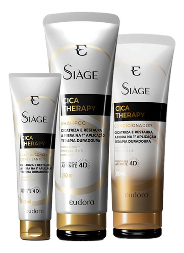 Kit Eudora Siàge Cica-therapy Shampoo Condicionador Leave-in