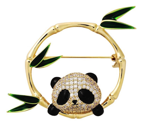 Lindo Broche Con Forma De Panda - Bamboo Report For Peace