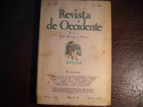 Revista De Occidente Num Xix Oliverio Girondo 1925