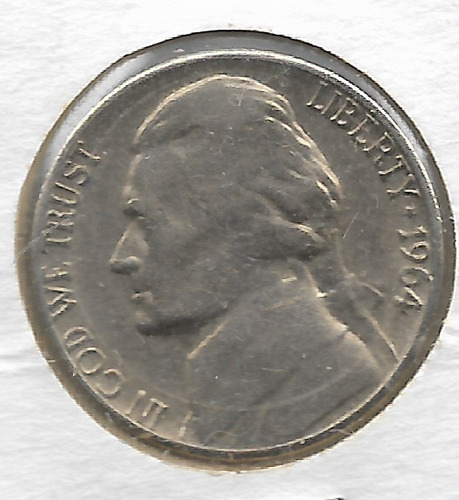 !! Moneda E.e.u.u. 1964 5 Cent. Tomas Jefferson Imperdible !