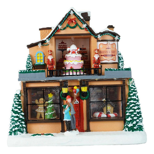 Figuras De Casas Led De Navidad, Escena De Ciudad Navideña,