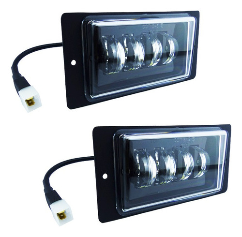 Neblinero Rectangular De 4 Led Con 40wt, Par Dua Color