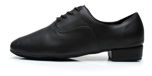 Imagen 4 de 6 de Zapatos De Baile De Cuero Negro Con Estilo Para Hombre Con P