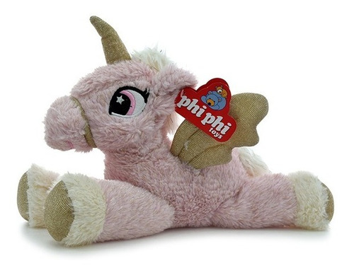 Peluche Unicornio Con Brillos Echado 35cm- Orig Phi Phi Toys