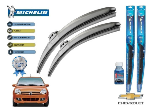 Par Plumas Limpiabrisas Chevrolet Chevy C2 2005 Michelin
