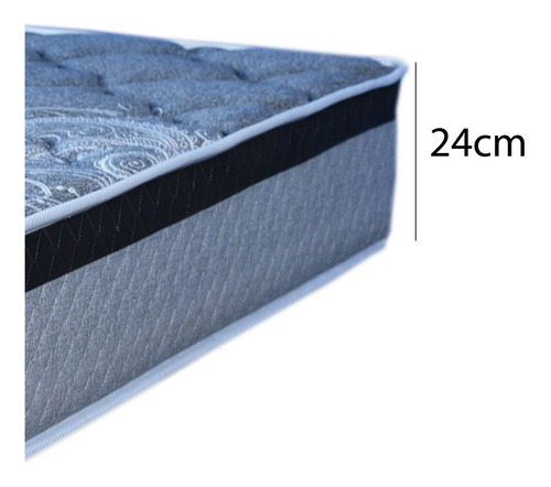 Colchon 2 Plazas Espuma Alta Densidad 150kg Altura 24cm S