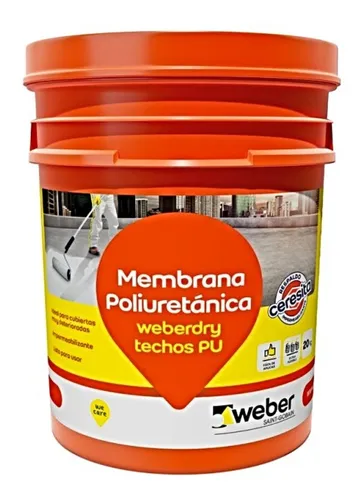 comprar Weberdry Membrana Liquid Pu Techos Weber 20 Lts Color Teja