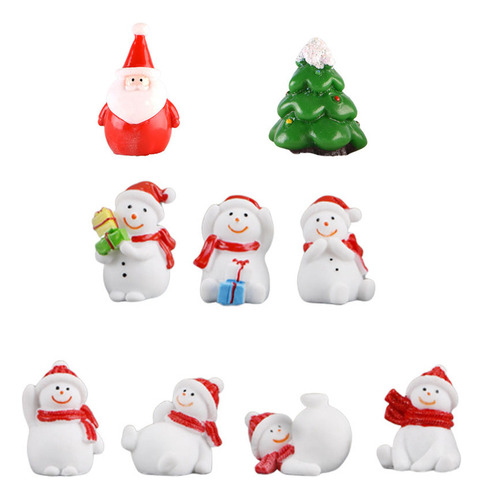 Adornos Navideños En Miniatura Para Manualidades, 9 Unidades