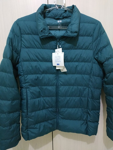 Jaqueta Uniqlo Ultra Light Down Feminina Verde Escuro