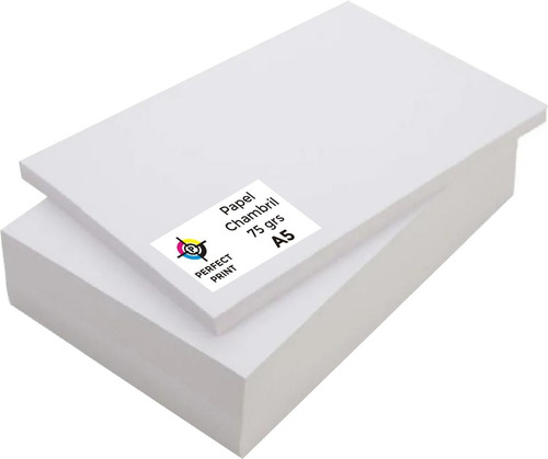 Imagen 1 de 5 de Resma Papel A5 500 Hojas 75 Grs Mate 21 X 14,85 Cm Chambril