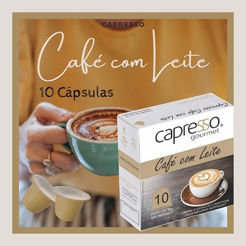 Kit 20 Cápsulas Café Com Leite Compatível Nespresso