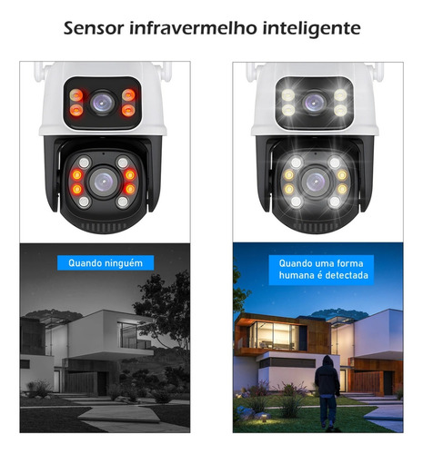 Kit 2 Câmera Segurança Ip A28 App Jortan Prova D'agua Branco/preto