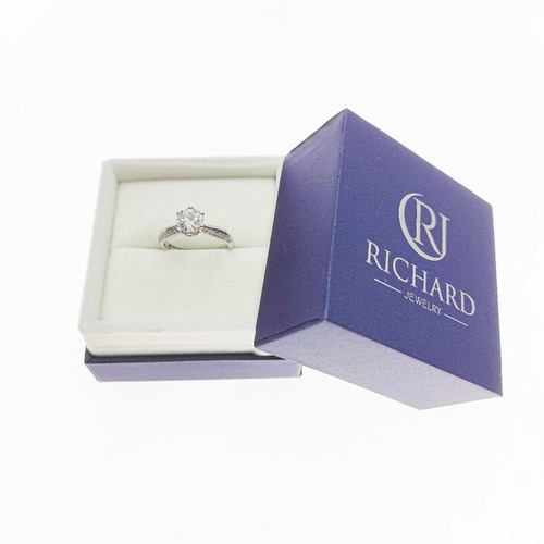 Imagen 4 de 8 de Argollas De Matrimonio Oro B Plata Diamante Ajustable Rms42