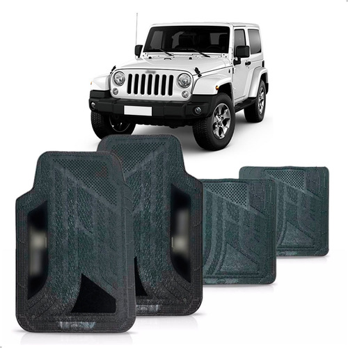 Tapete Jeep Wrangler Todos Pvc Logo Bordado