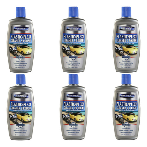 Crema Limpiadora Y Pulidora Plástico Y Plexiglás 8 Oz 6 Pzs