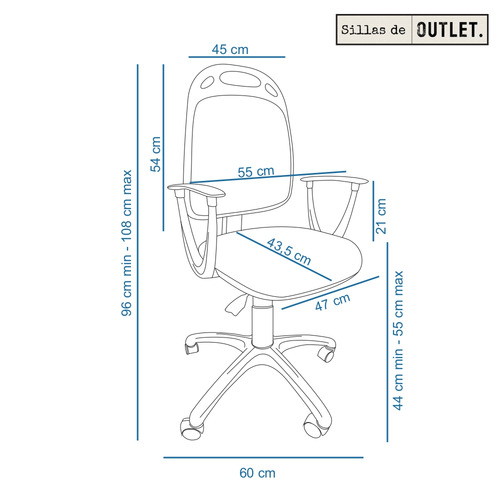 Silla de escritorio Diva ergonómica beige y blanca con tapizado de marathon