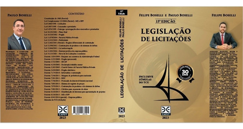 Livro Legislação De Licitações - 15a Edição - Felipe Boselli E Paulo Boselli (Usado)