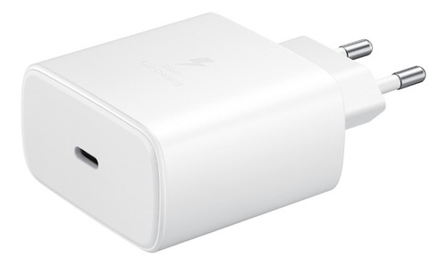 Imagen 2 de 5 de Cargador Samsung EP-TA845 usb-c de pared con cable carga super rápida blanco