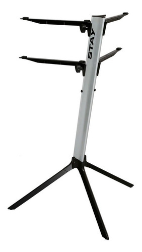 Imagem 3 de 3 de Estante Suporte Dois Teclados Stay Slim 1100/02 Prata 110cm