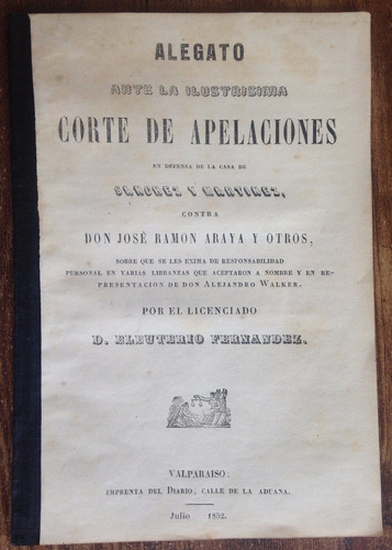 Valparaíso Comercio Casa Sanchez Martinez Pleito 1852