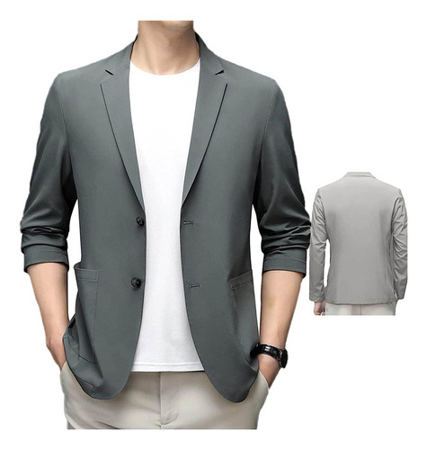 Chaqueta De Traje Ligera De Verano Para Hombre, Seda