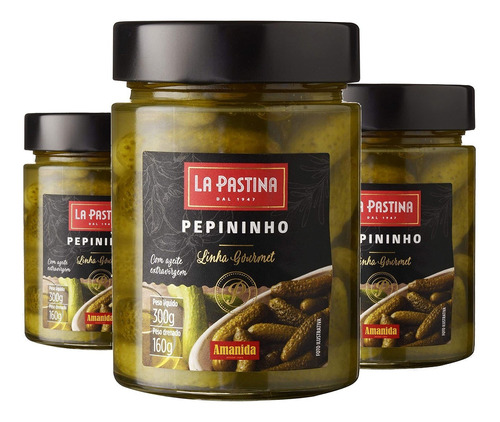 3x Pepininho Espanhol La Pastina Azeite 160g