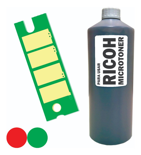 Recarga De Toner Negro Mas Chip Para Ricoh P502 / P 502