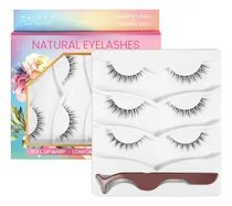 Comprar 3 Pares De Pestañas Postizas 3d Naturales + Ayuda Pestañas