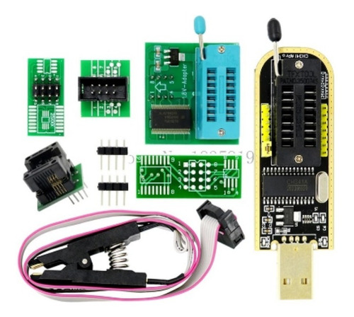 Kit Programador Usb Para Eeprom Ch341a Adaptadores 1.8 Soic8