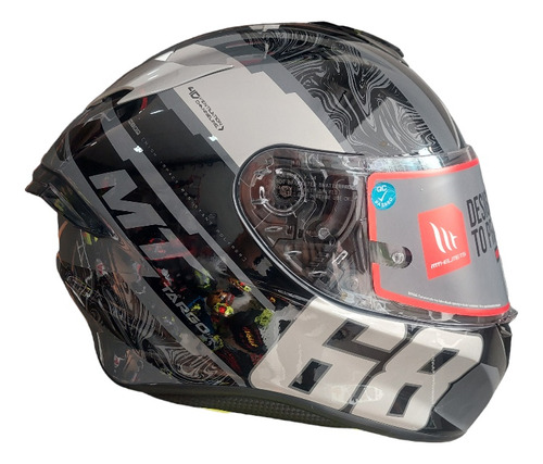 Casco Mt Targo Pro Welcome F2 Gris Brillo-allmotors-