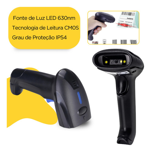 Leitor De Código De Barras 2d 1d Usb Pc E Celular Qr Code