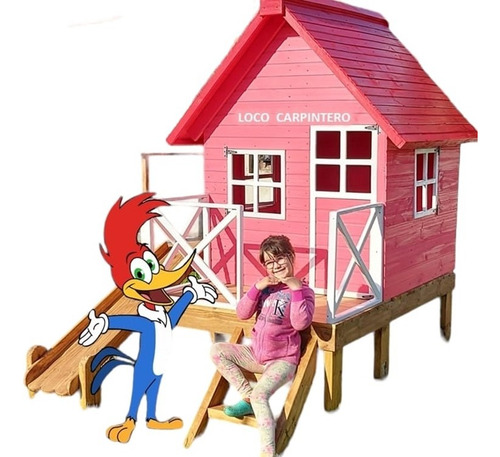 Casita De Madera Infantil Día Del Niño Navidad Reyes 2,024