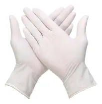 Comprar Guantes descartables SQL Para examinación color blanco talle M de látex con polvo x 100 unidades