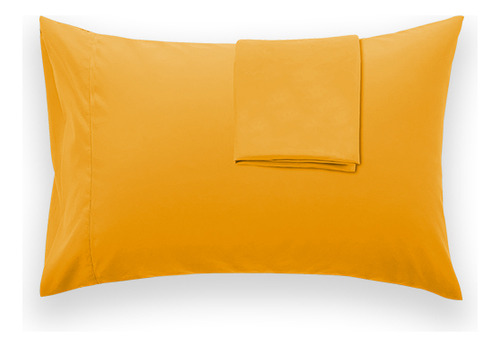 4 Fundas De Almohada | Queen Size | 2 Colores A Color Taupe - Mostaza Liso
