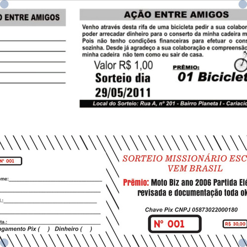 Talão Com Canhoto - Ação Entre Amigos 700 N° Colorido