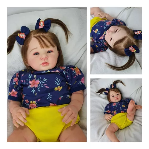 BEBÊ REBORN MEGA REALISTA CABELO FIO A FIO TODA EM SILICONE ADELLY ÚNICA NO  BRASIL PRONTA ENTREGA - Maternidade Mundo Baby Reborn