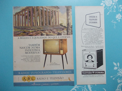 Propaganda Vintage - Sylvania Televisão. Rádio.. (kit De 2).