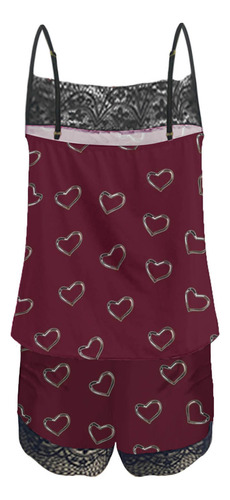 Conjunto De Pijama N Para Mujer, Pantalones Cortos De Encaje