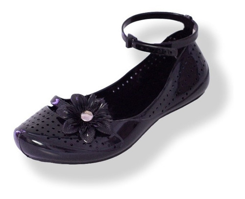 Sandalia Balerina Flat Niña Lavable Sandarely Paola Negro