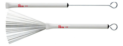 Par Escobillas Cepillo De Alambre Jazz Brush Vic Firth Wb Color Blanco