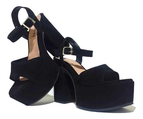 Sandalias París Gamuza Black