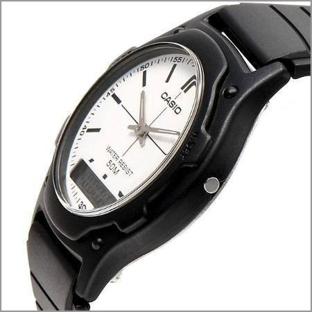 Casio Aw-49he-2 Azul Relogio Anadigi Cronometro Calendário Alarme Dual Time Prova Dágua 50m Original Nf Pronta Entrega