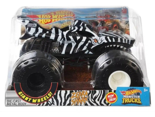 Hot Wheels Monster Trucks Zebra Shark 1:24