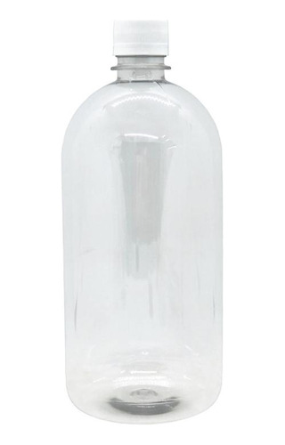 Botella Plastica Pet Cristal 1 Lt Tapa Plastica