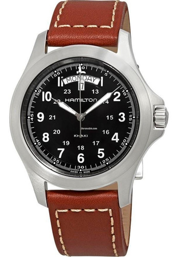 Reloj Hamilton Khaki Cuarzo Esfera Negra Rápido Boleta